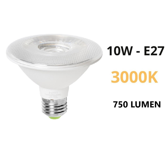 Lampadina led e27 p30 10w 3000k 750 lumen ottica 360