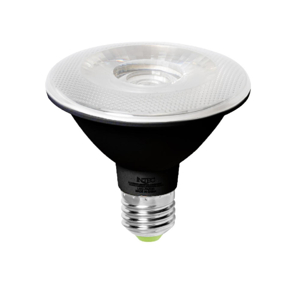 Lampadina led e27 p30 nera 10w 3000k ottica 360