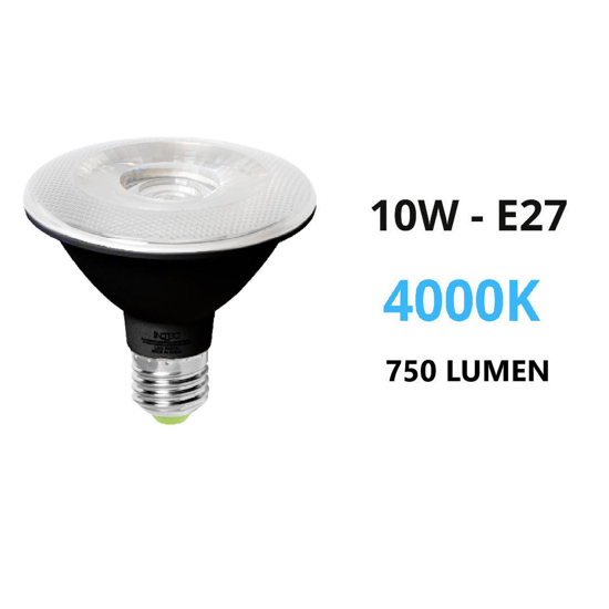 Lampadina led 10w 4000k e27 p30 ottica 360