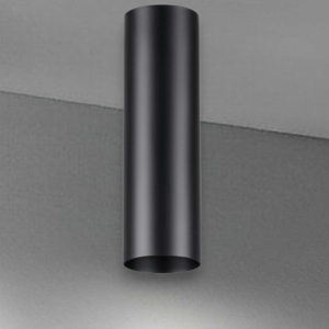 Ideal lux look pl1 faretto led cilindro nero da soffitto gu10 7w 3000k