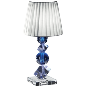 Lampada da tavolo design di vetro cristallo blu per salotto