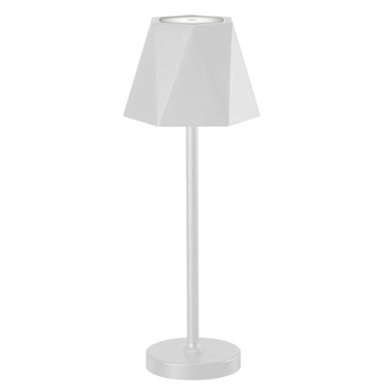 Ondaluce lt fiji lampada bianca da tavolo ricaricabile led 3000k portatile ip54