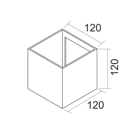 Life applique per esterni cubo marrone  20w 3000k 4000k 5000k ip65