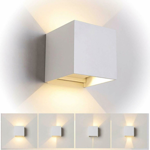 Life applique  tricolor 20w ip65 cubo bianco per esterno