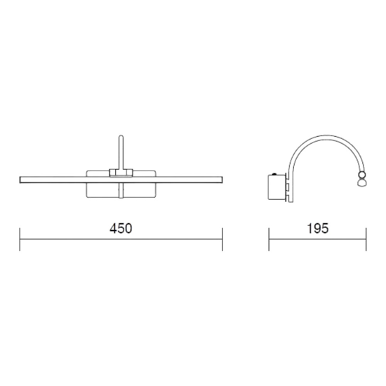 Applique specchio da bagno led 8w 3000k-4000k isyluce metallo cromo