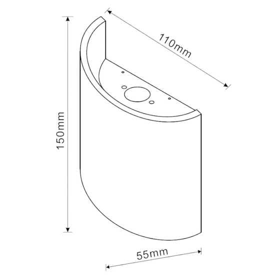 Applique per esterno design moderna bianco ip54 10w 3000k fp