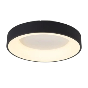 Plafoniera nera 45cm circolare led 30w 3000k moderna fp