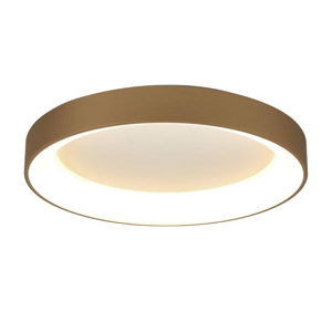 Plafoniera oro circolare 78cm led 58w 3000k tonda per soggiorno fp