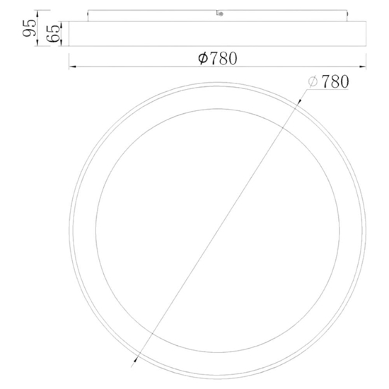 Plafoniera oro circolare 78cm led 58w 3000k tonda per soggiorno fp