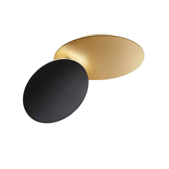 Drum perenz applique moderna nero oro orientabile led 3000k