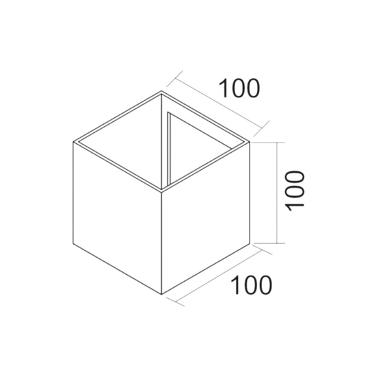 Applique cubo bianco per esterni smart life wifi ip65  tricolor rgb