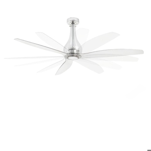 Ventilatore silenzioso in vetro soffitto per 17mq 128cm