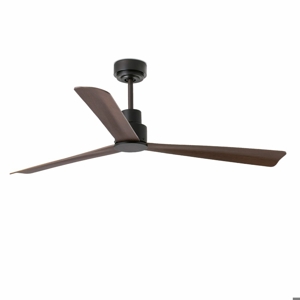 Ventilatore nero da soffitto fino a 17mq pale mdf marrone