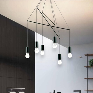 Pop sp6 nero ideal lux lampadario design minimale moderno