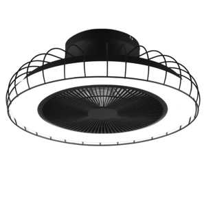 Ventilatore planiera da soffitto nero moderno