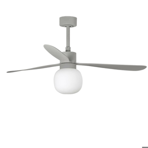 Ventilatore grigio a pale da soffitto con luce moderno