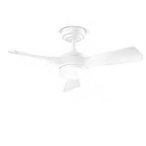 Ventilatore da soffitto bianco silenzioso con luce