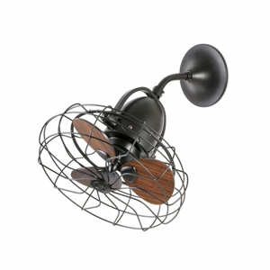 Ventilatore da parete soffitto fino a 13mq marrone stile industriale