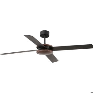 Ventilatore a soffitto fino a 28mq pale bicolore nero marrone