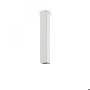 Ideal lux sky pl1 h40 faretto da soffitto bianco squadrato gu10 led 5w 3000k