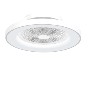 Ventilatore moderno a plafoniera con luce da soffitto bianco