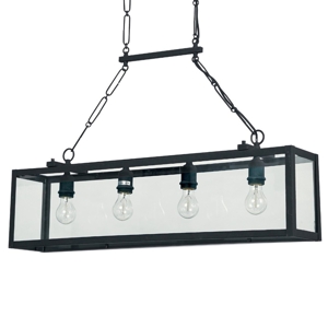 Igor sp4 ideal lux lampadario lanterna per cucina rustica nero