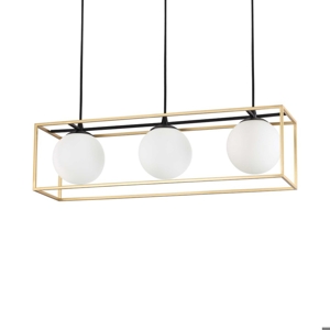 Lingotto sp3 ideal lux lampadario particolare per soggiorno oro ottone nero