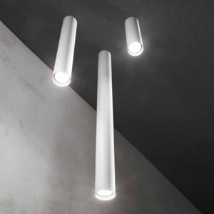 Look pl1 faretto led da soffitto cilindro bianco gu10 7w 3000k  ideal lux