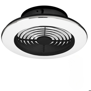 Plafoniera con ventilatore da soffitto nero silenzioso