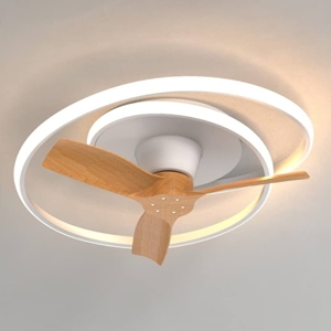 Plafoniera a ventilatore con luce da soffitto pale di legno fino a 20mq