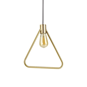 Ideal lux abc sp1 triangle lampada a sospensione triangolo oro ottone pendente