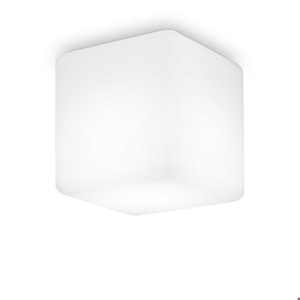 Luna pl1 ideal lux cubotto opale da esterno ip44