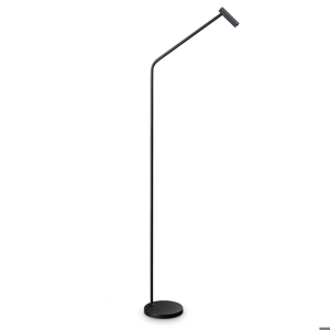 Ideal lux easy pt lampada da terra nera design led 3,5w 3000k orientabile