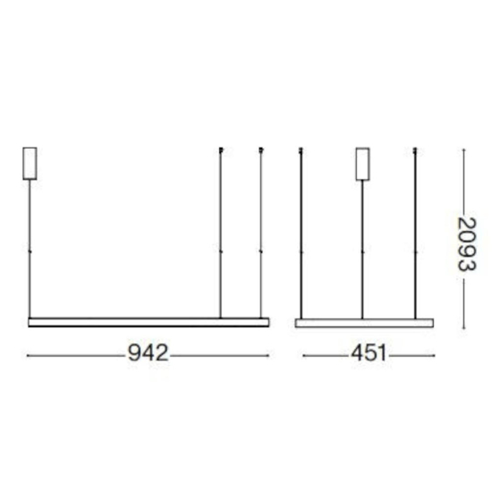 Ideal lux waves-1 sp lampadario moderno a sospensione nero led