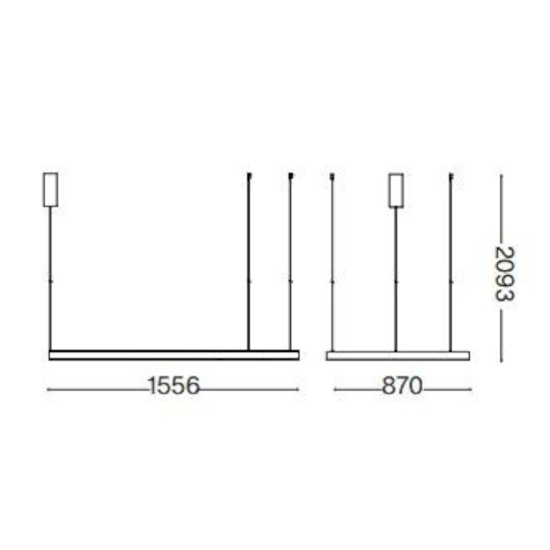 Waves-3 sp ideal lux lampadario moderno nero led 3000k 155cm