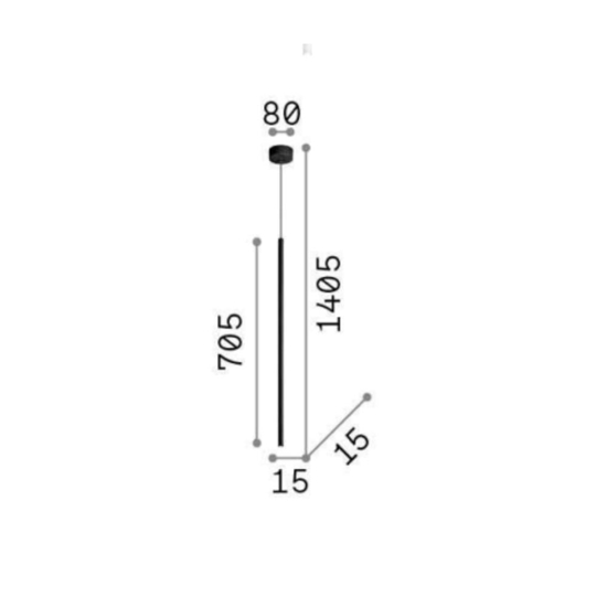 Ideal lux filo sp1 lampada a sospensione led 2700k bianca