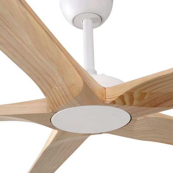 Ventilatore a soffitto smart pale legno da 39mq wi-fi app con telecomando