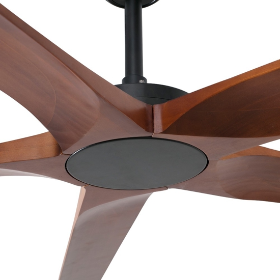 Ventilatore da soffitto wi-fi con telecomando pale di legno oltre 39mq