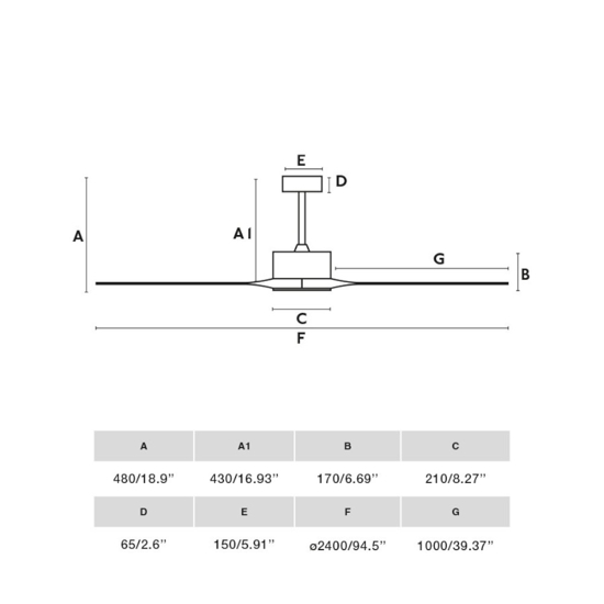 Ventilatore da soffitto wi-fi con telecomando pale di legno oltre 39mq