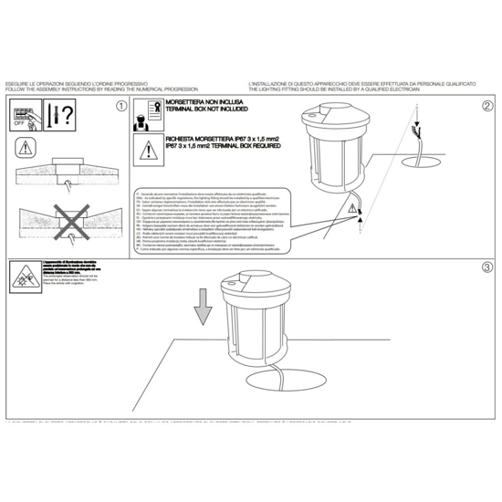 Rocket ideal lux segnapasso led 3w 4000k esterno incasso a pavimento ip65