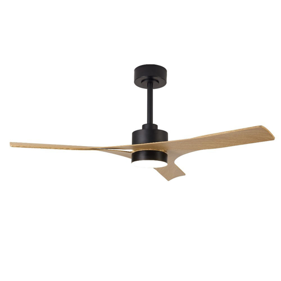 Mantra thai ventilatore a soffitto nero legno con luce telecomando