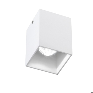 Faretto da soffitto led cubo bianco gu10 metallo