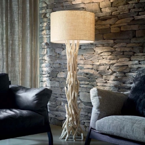 Driftwood pt1 ideal lux piantana rustica rami in legno per chalet