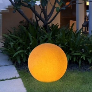 Lampada da giardino sfera 28cm colore ligneo linea light oh! mars