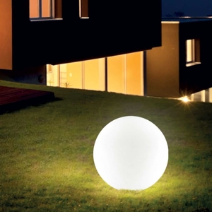 Lampada per giardino sfera bianca 38cm led 6w 3000k oh! garden linea light