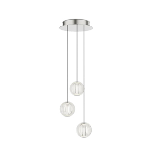 Ideal lux diamond sp3 lampadario moderno 3 sfere vetro led