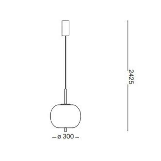 Ideal lux umile-1 sp1 lampada a sospensione vetro bianco led 3000k