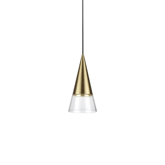 Ideal lux cono sp1 lampada a sospensione moderna ottone