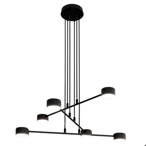 Lampadario per soggiorno moderno nero design minimale