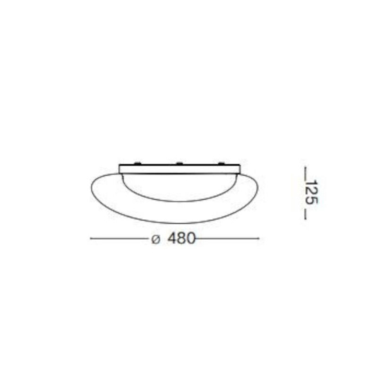 Squish pl d48 ideal lux plafoniera moderna led